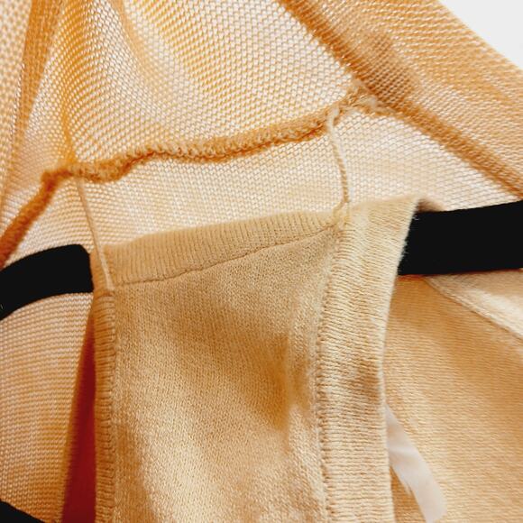 Blouse Sweater Size M Gold Slouchy Luxe Quiet Luxury Minimalist Office Chic Y2K - Picture 8 of 12